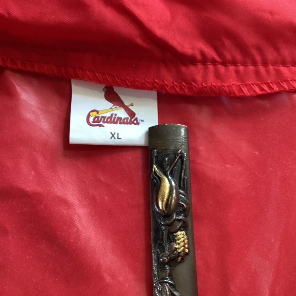 St. Louis Cardinals MLB 1/4 Zip Pullover Warm Up Jacket Monsanto XL - Picture 3 of 13